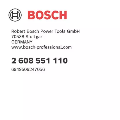 Bosch logo, Postal address, Electronic address, Safety icons